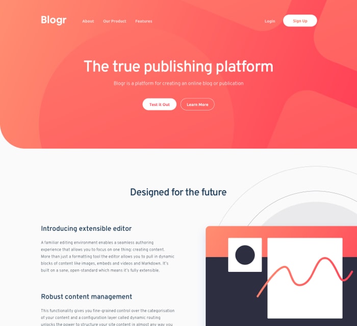 Blogr design